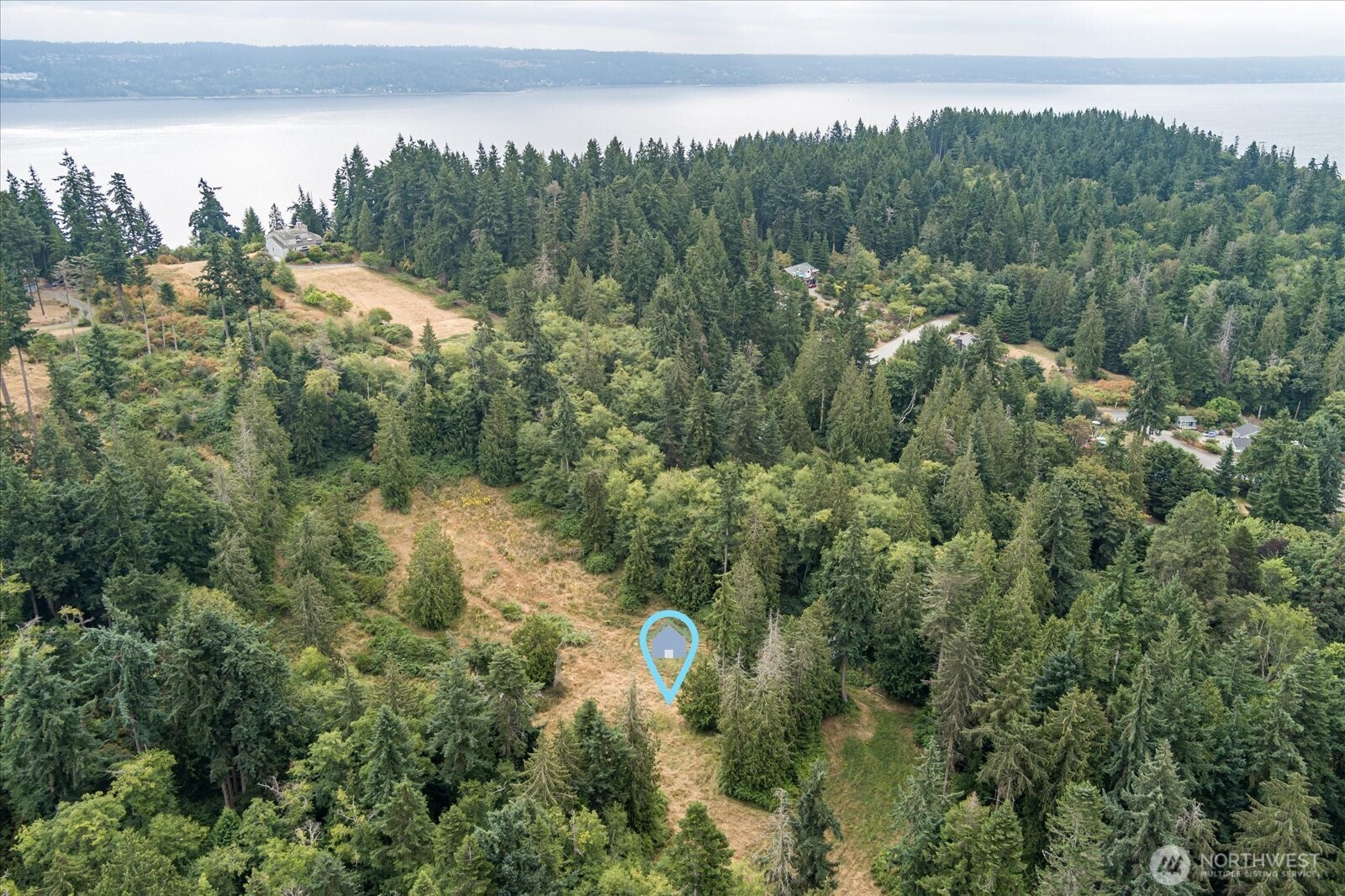 8175 Mossy Rock Road Clinton, WA 98236 - Photo 15 of 27 a view of a city with lush green forest