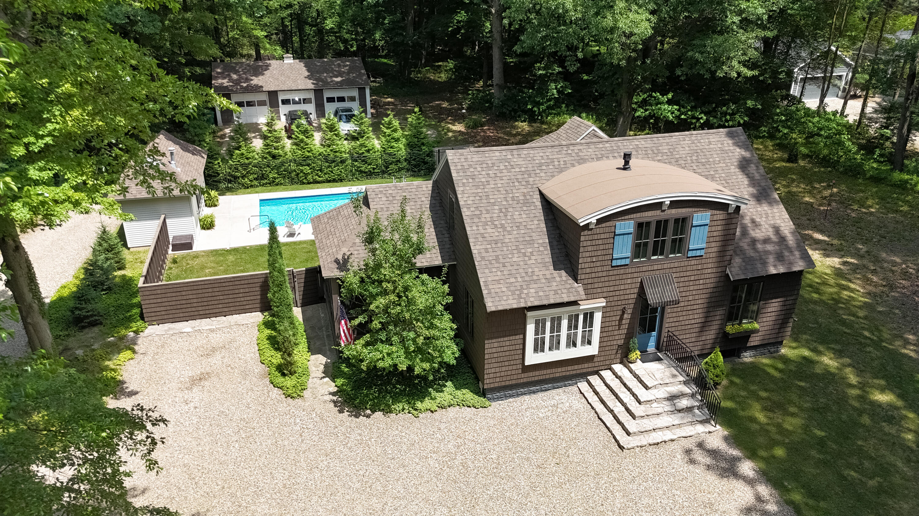 9043 Warren Woods Road Lakeside, MI 49116 - Photo 1 of 46 9043drone