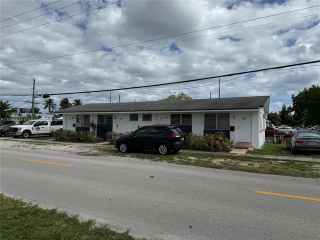 a car parked in front of a building