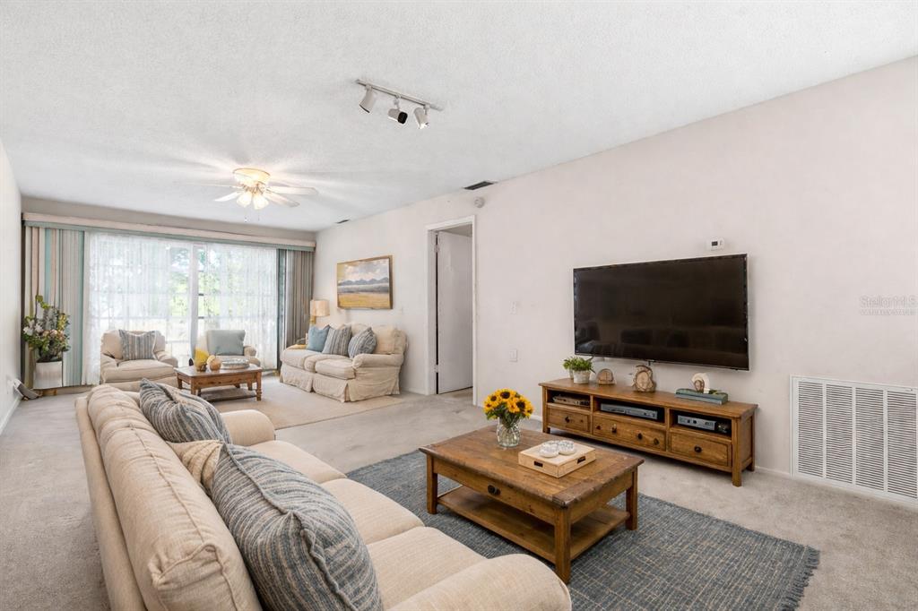 4101 Passport Lane, Unit 203 New Port Richey, FL 34653 - Photo 18 of 83 a living room with furniture and a flat screen tv