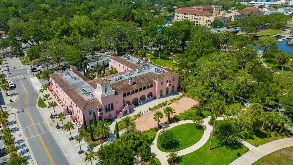 4101 Passport Lane, Unit 203 New Port Richey, FL 34653 - Photo 66 of 83 an aerial view of a house with a garden