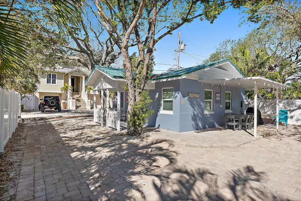 724 Gulf Boulevard Indian Rocks Beach, FL 33785 - Photo 2 of 55 a front view of a house with a yard