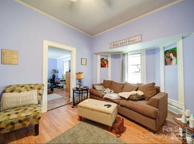a living room with furniture and a couch