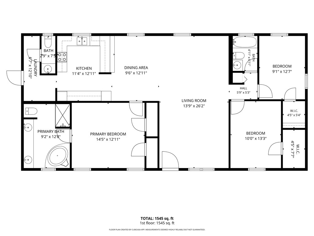 213 Old River Road Pelzer, SC 29669 - Photo 27 of 27 A detailed layout illustrating the flow and dimensions of this single-level home.