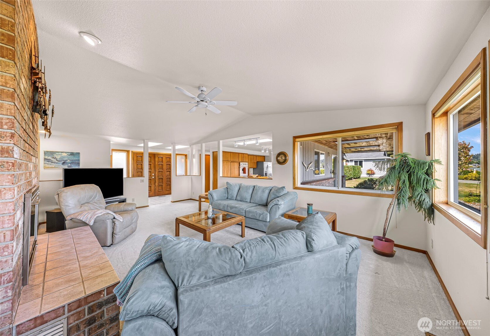 8059 Comox Road Blaine, WA 98230 - Photo 7 of 38 a living room with furniture and a large window