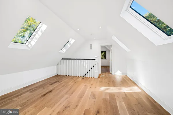 a view of a hallway view with staircase