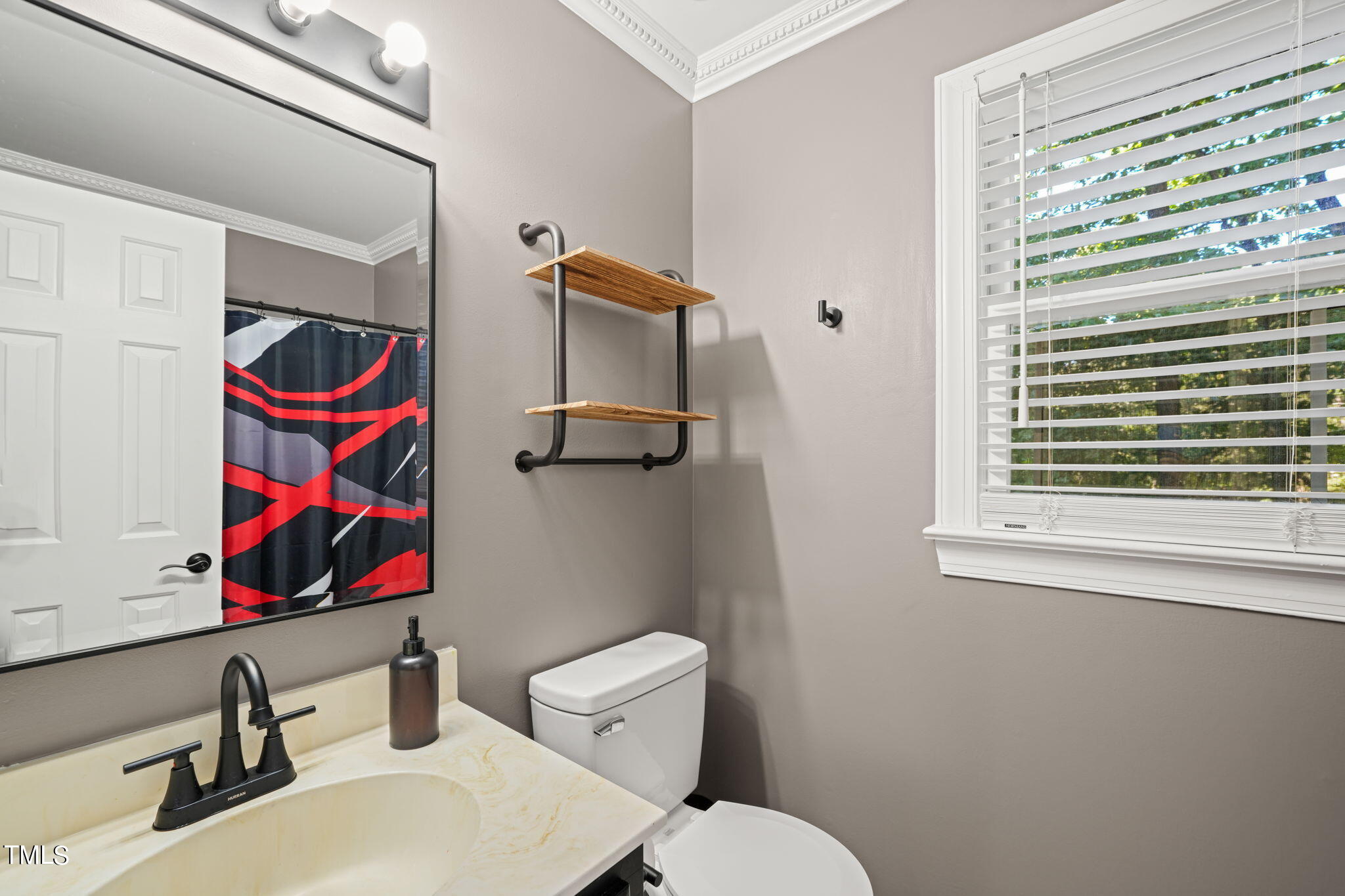 7125 Sandringham Drive Raleigh, NC 27613 - Photo 17 of 26 a bathroom with a toilet sink and mirror