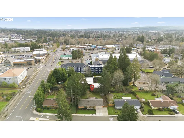 an aerial view of multiple house