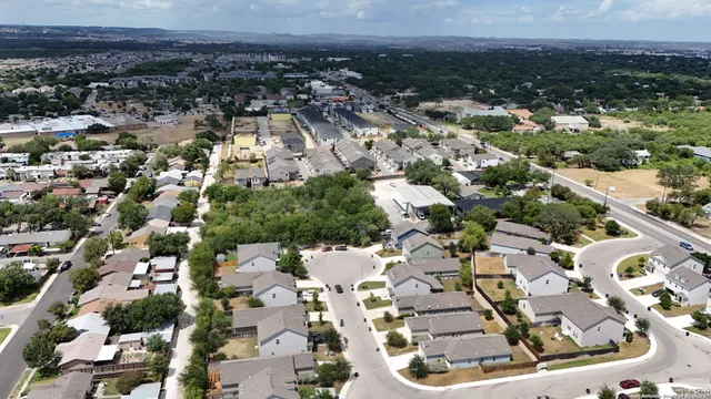 an aerial view of multiple house
