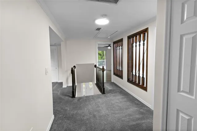 a view of a backyard with a fountain