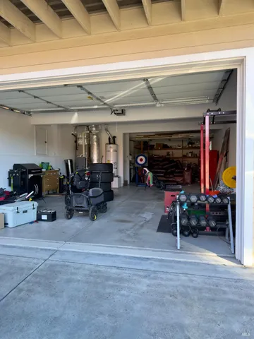 a view of a lounge chairs in the patio