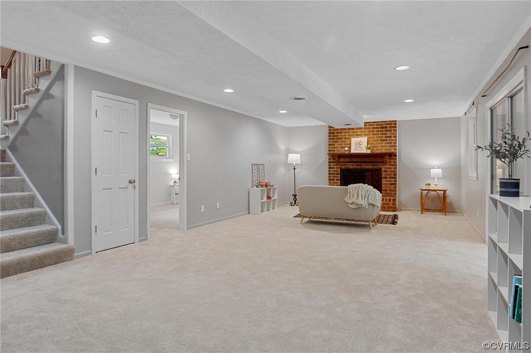 12912 Middlebrook Road Chester, VA 23831 - Photo 28 of 43 Downstairs family room with brand new carpet