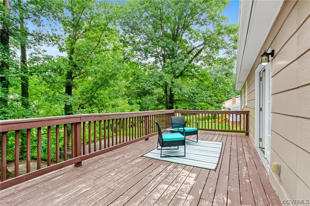 12912 Middlebrook Road Chester, VA 23831 - Photo 43 of 43 Rear deck with entry into the kitchen