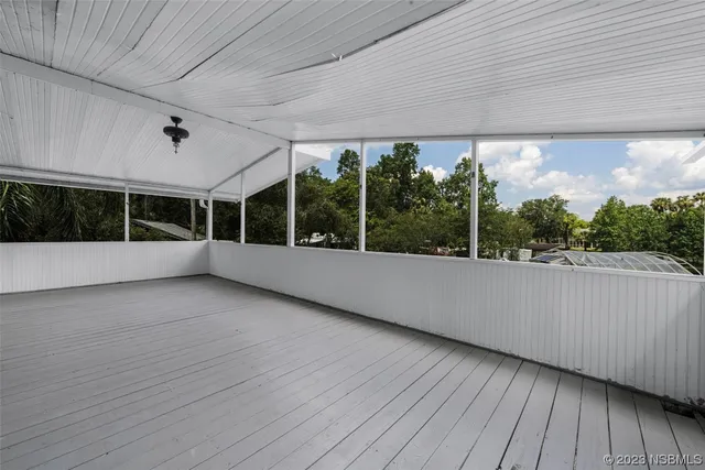 a view of a roof deck