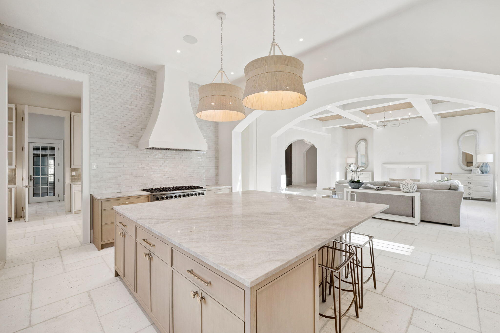342 Windsong Dr Inlet Beach Inlet Beach, FL 32461 - Photo 24 of 87 a open kitchen with stainless steel appliances granite countertop a sink a stove and a refrigerator