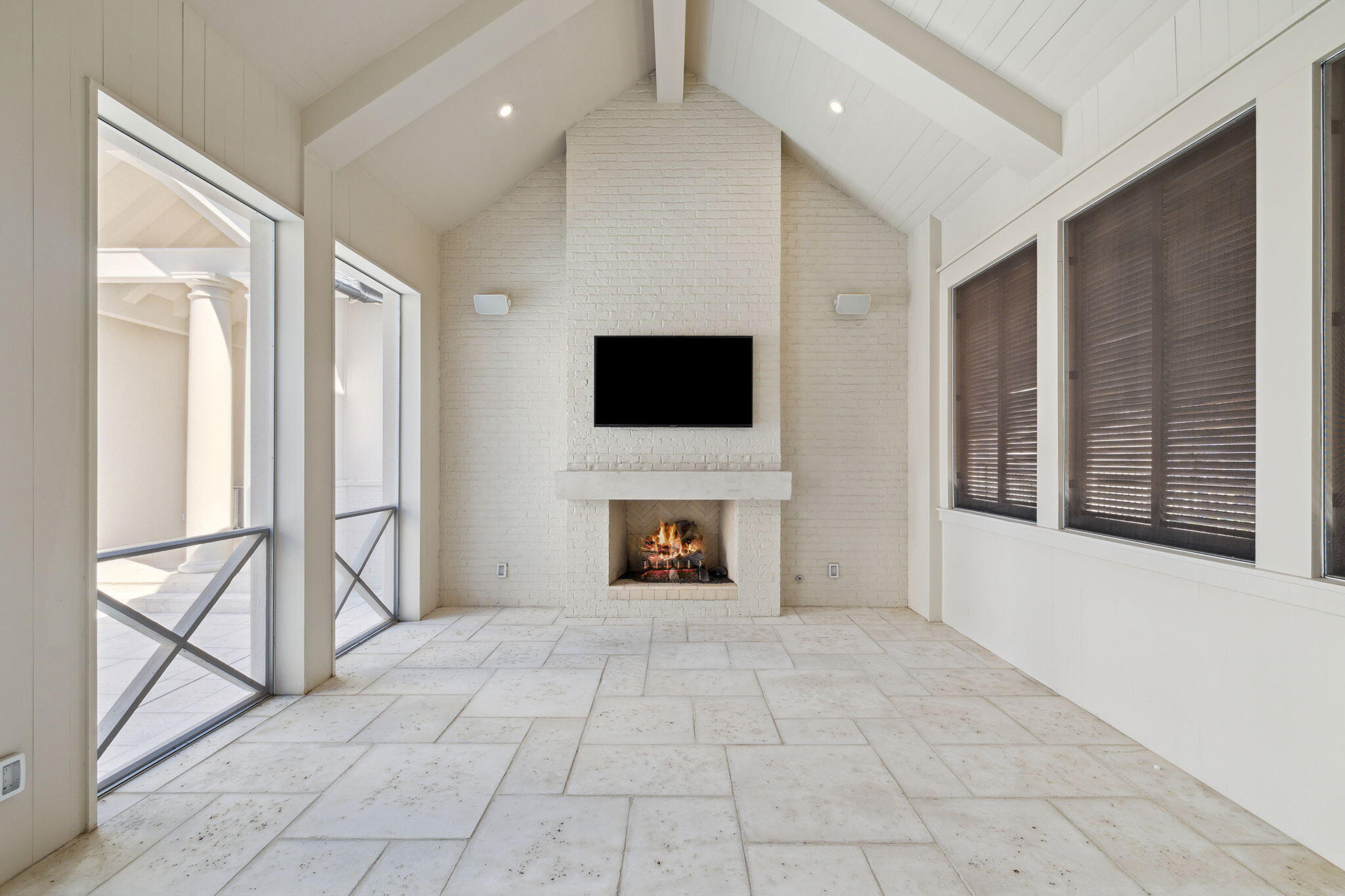 342 Windsong Dr Inlet Beach Inlet Beach, FL 32461 - Photo 50 of 87 a view of an empty room with a fireplace and a window