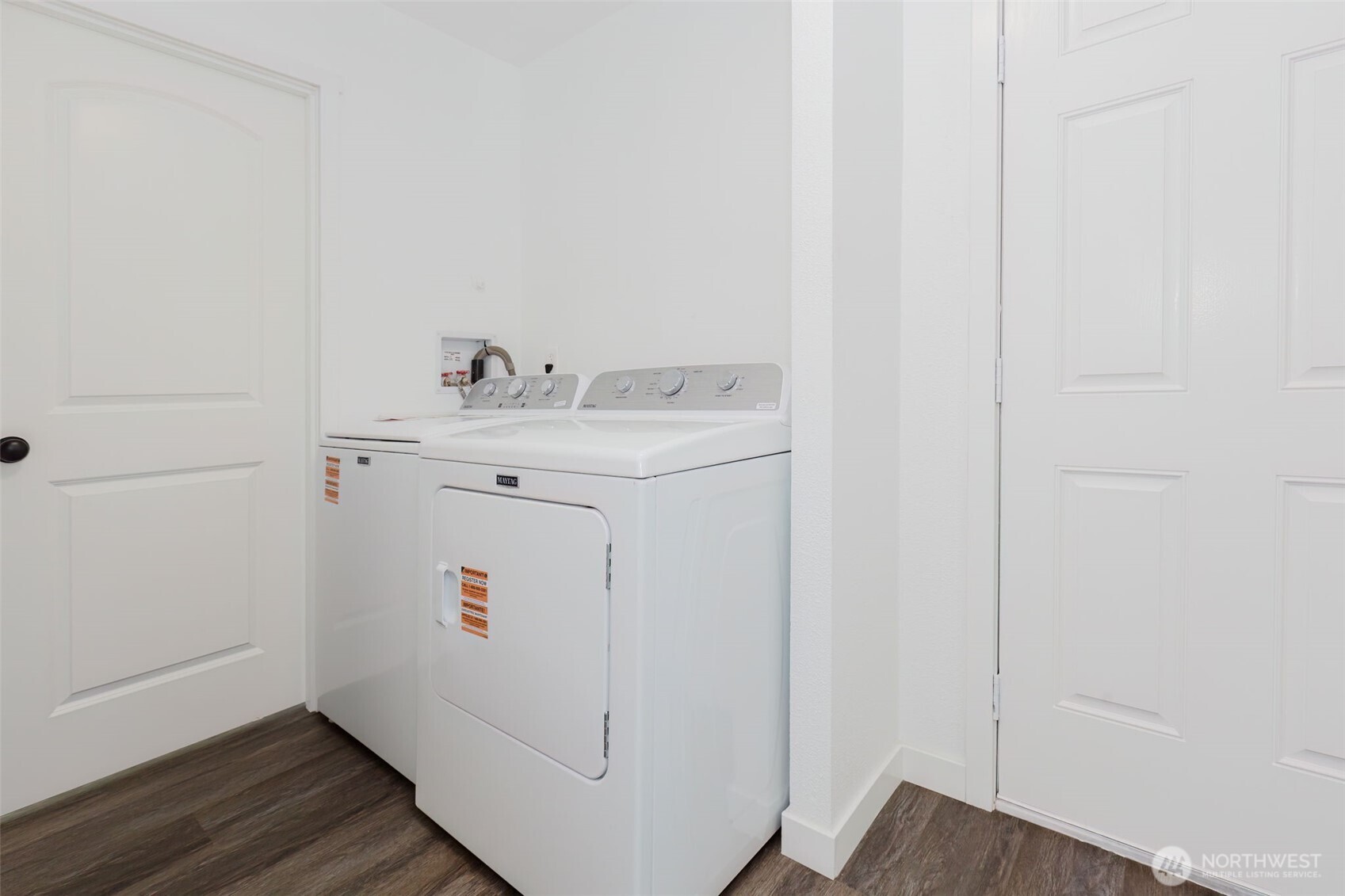 3371 Southeast Bielmeier Road, Unit 78 Port Orchard, WA 98367 - Photo 15 of 27 a utility room with wooden floor washer and dryer