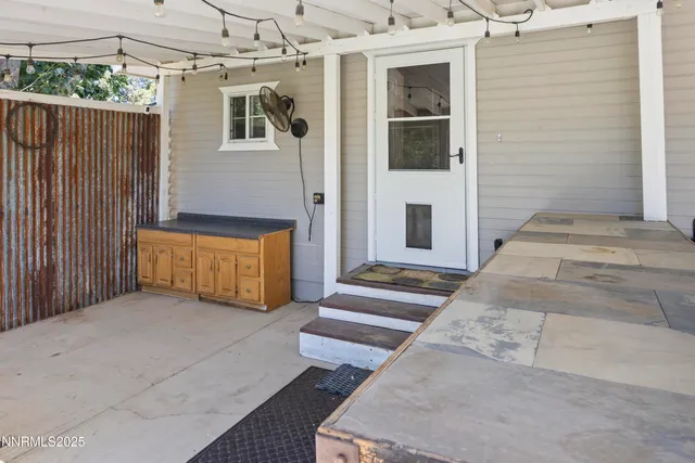 a view of front door of house
