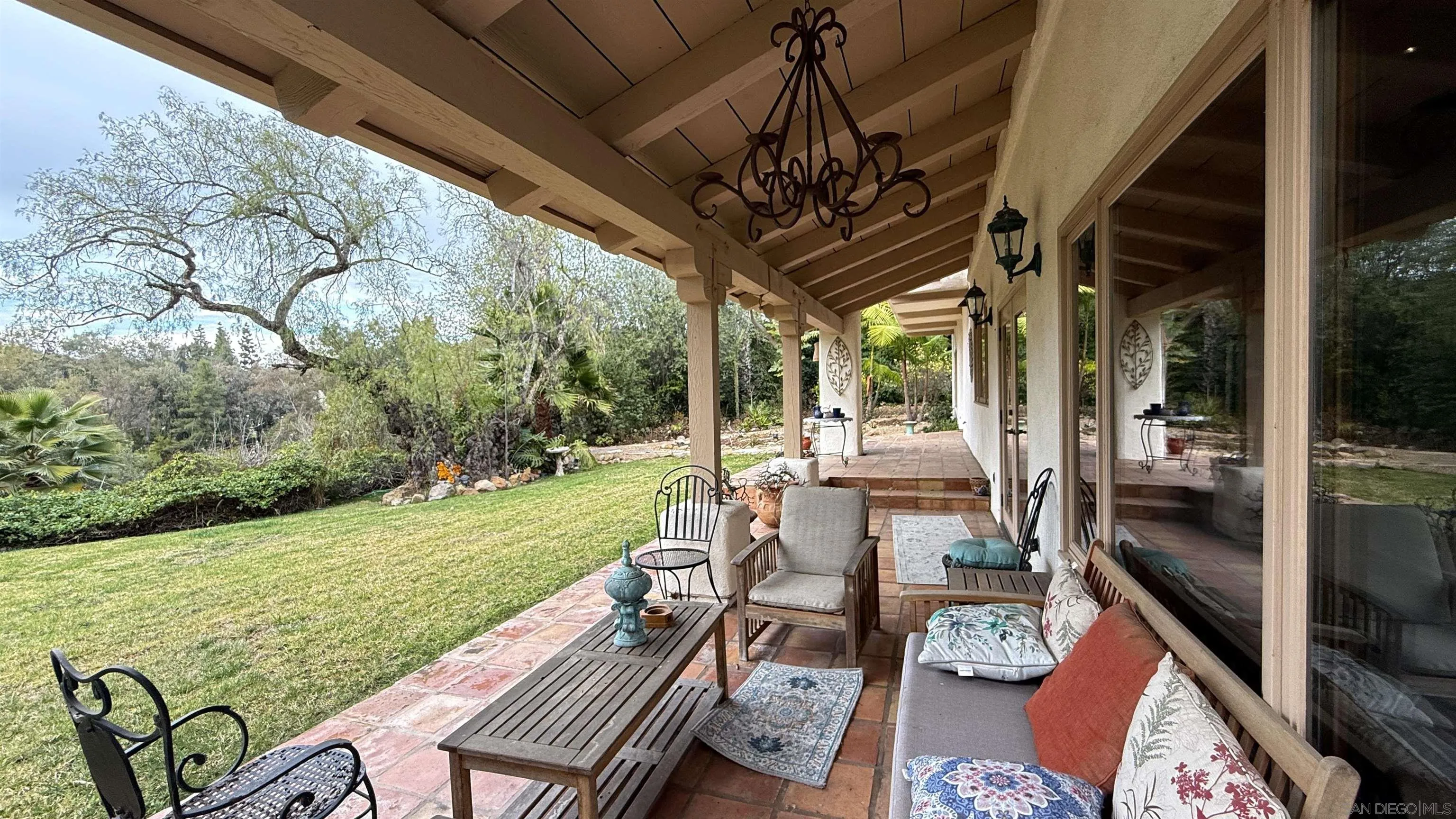 16722 Via Lago Azul Rancho Santa Fe, CA 92067 - Photo 25 of 28 a view of a patio with garden