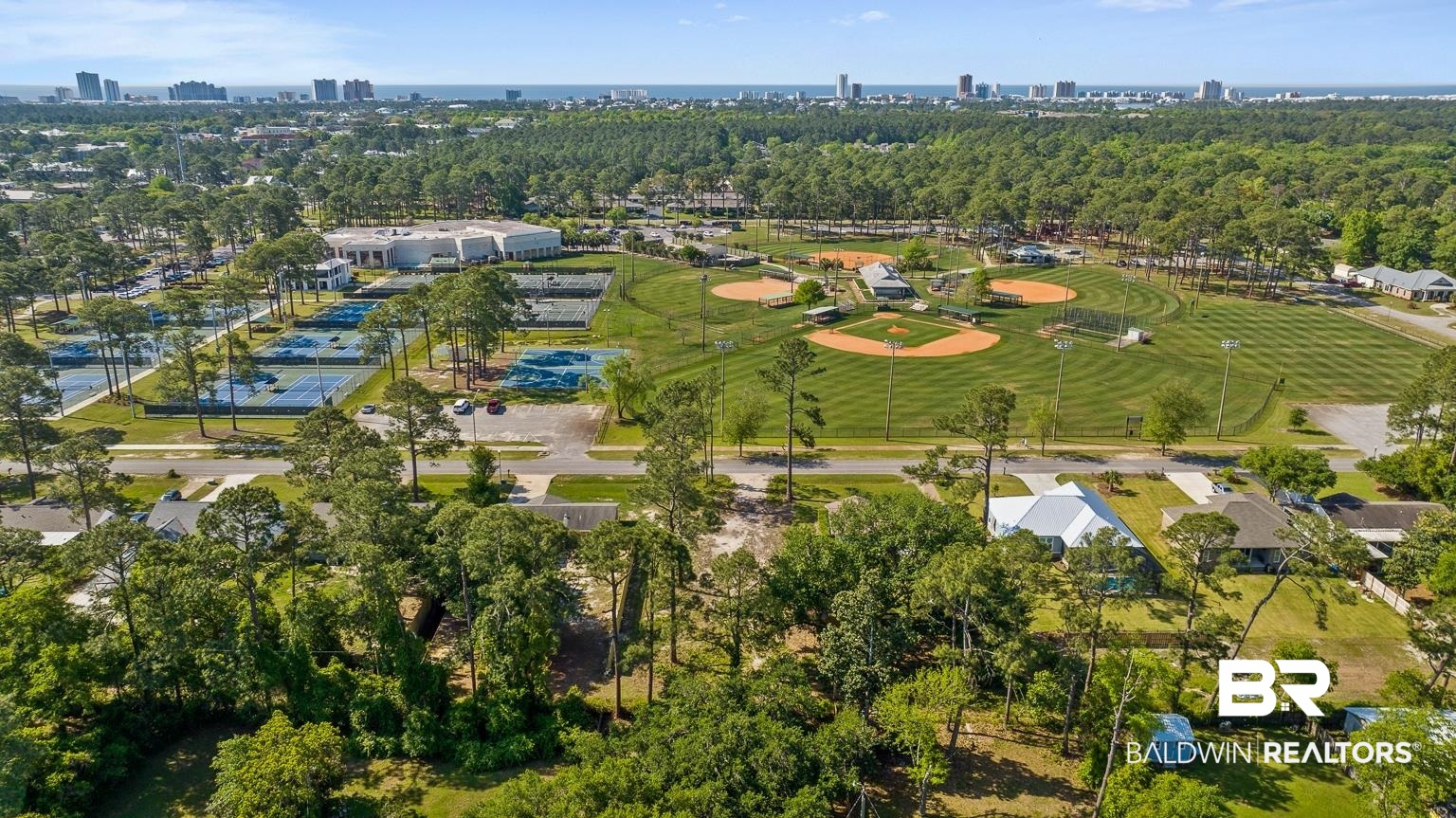 348 West 22nd Avenue Gulf Shores, AL 36542 - Photo 6 of 13 Drone / aerial view with a city view