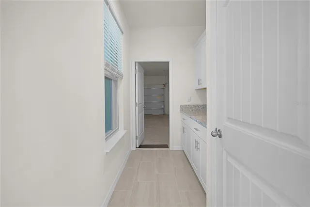 an empty room with a window