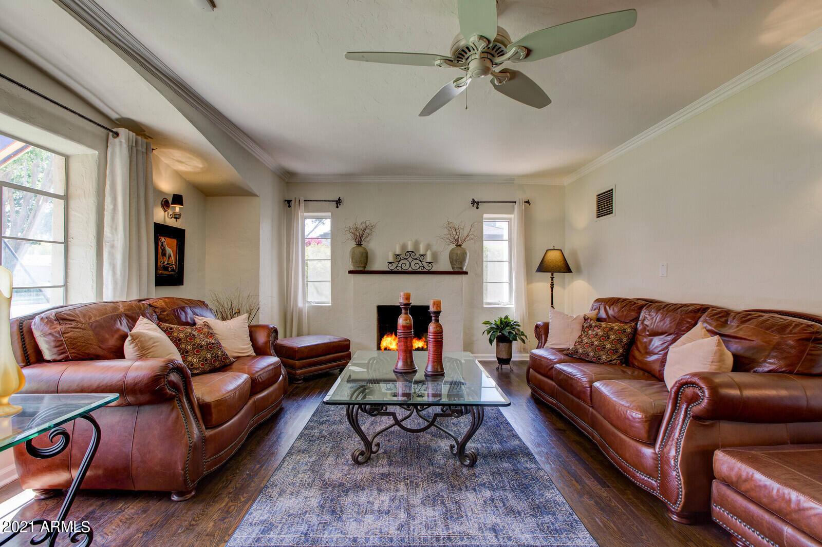 130 West Coronado Road Phoenix, AZ 85003 - Photo 6 of 35 Living Room - Fireplace