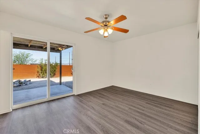 an empty room with a window