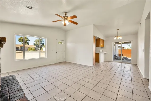 a kitchen with a stove and a cabinet