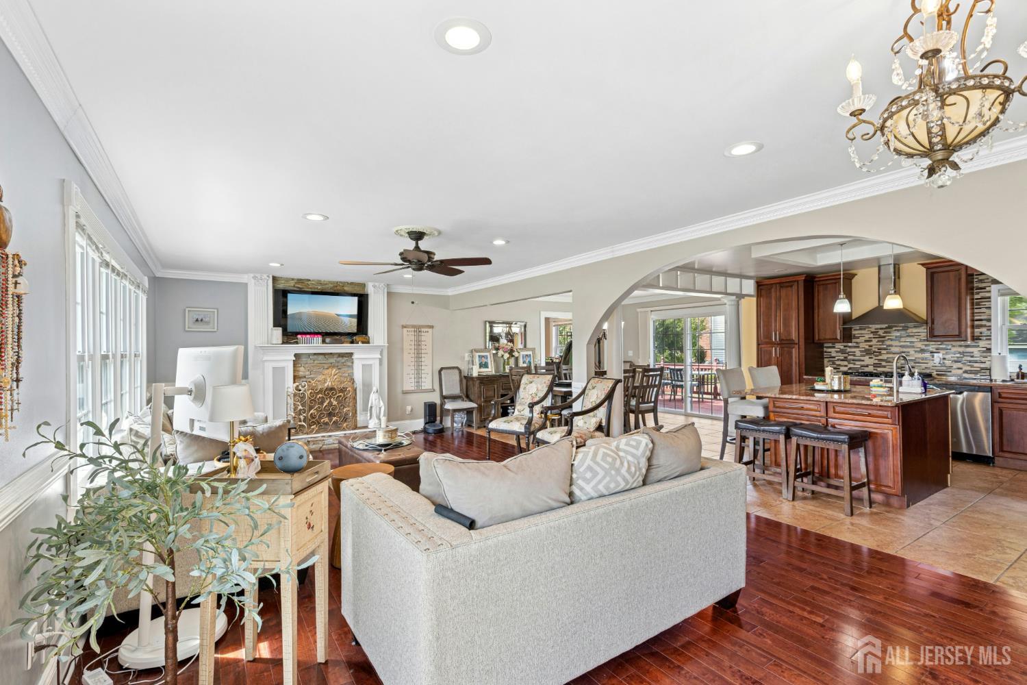 1701 Raritan Road Scotch Plains, NJ 07076 - Photo 29 of 31 a living room with furniture and wooden floor
