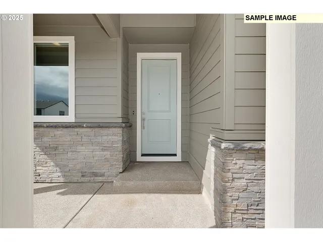 a view of a door of the house