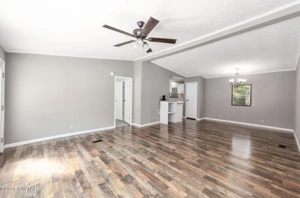 a view of a livingroom with a window