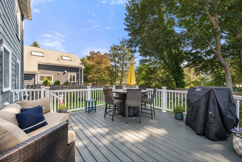 8 Old Salem Road Marblehead, MA 01945 - Photo 28 of 34 a view of a deck with furniture and trees