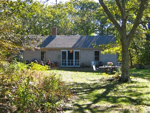 58 Forest Road West Tisbury, MA 02568 - Photo 20 of 29 a view of a house with swimming pool and sitting area