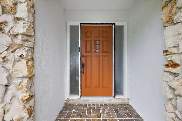 a view of front door of house