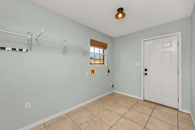 a view of an entryway with window