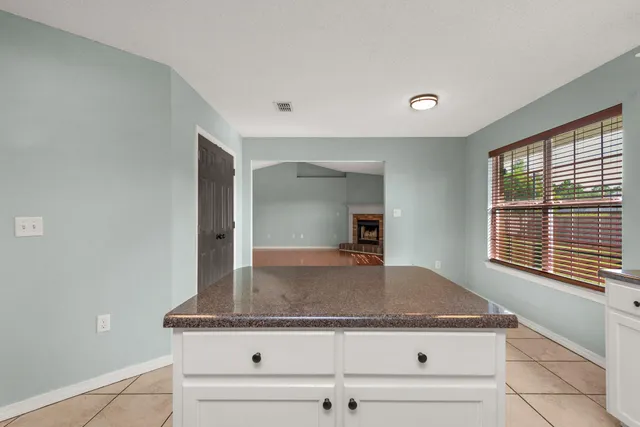 a view of kitchen island
