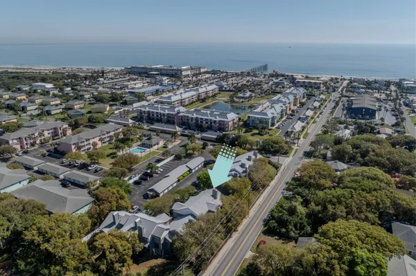 an aerial view of multiple house