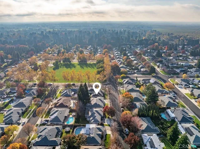 an aerial view of multiple house