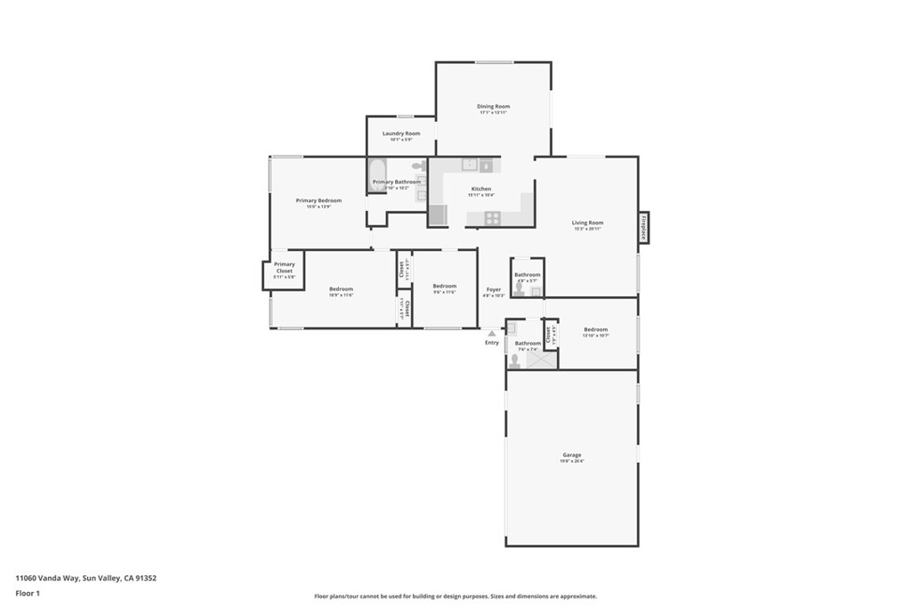 11060 Vanda Way Sun Valley, CA 91352 - Photo 43 of 43 a picture of floor plan