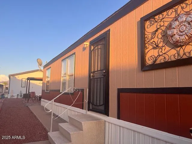 a view of outdoor space with seating area