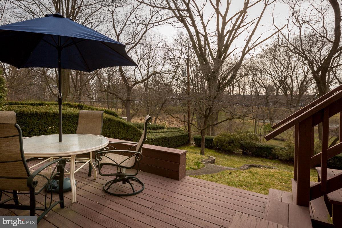 1522 Brookhaven Road Wynnewood, PA 19096 - Photo 22 of 26 Lower Deck with View of Wynnewood Valley Park