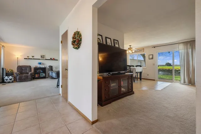 a living room with furniture and a couch