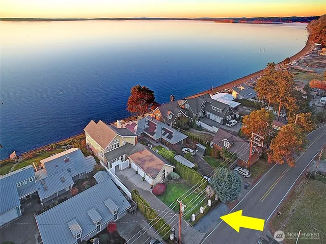 an aerial view of multiple houses