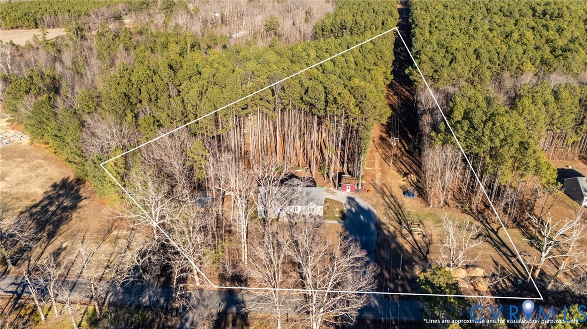 15330 Wilkinson Road Dinwiddie, VA 23841 - Photo 40 of 43 a backyard of a house with lots of green space