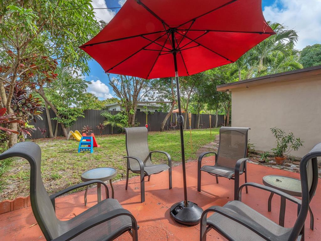 6631 Southwest 24th Street Miramar, FL 33023 - Photo 33 of 42 a view of a chairs and table in the patio with a fire pit