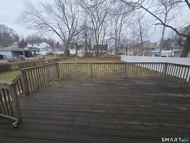 a view of street with wooden floor