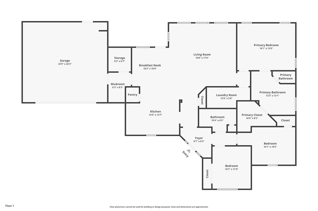 254 Jackson Road Whitewright, TX 75491 - Photo 40 of 40 Floor Plan w/Oversized Garage