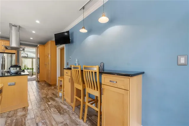 a living room with furniture and a couch