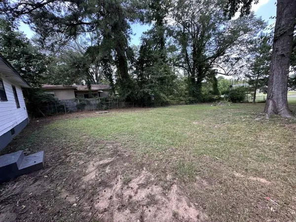 a view of backyard with green space