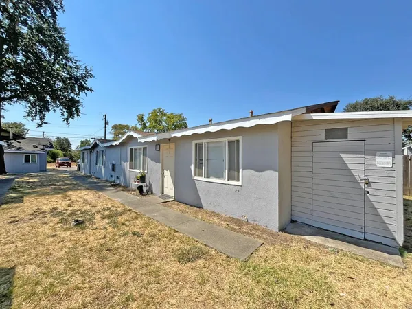 a backyard of a house